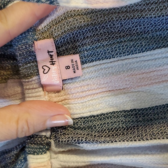 4 for $20 Girls Striped jumper romper size 8 - Picture 3 of 3